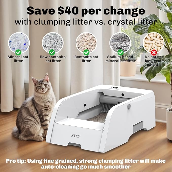 Hands-Free Cat Litter Box: APP-Controlled, Self-Cleaning, Odorless & Safe