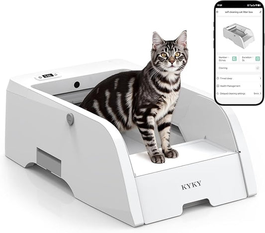 Hands-Free Cat Litter Box: APP-Controlled, Self-Cleaning, Odorless & Safe