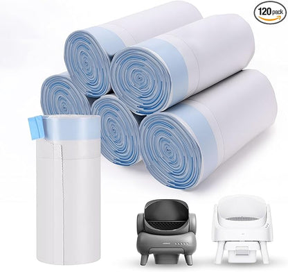 120-Pack Heavy Duty Cat Litter Box Liners for Neakasa & PetPivot Self-Cleaning Boxes