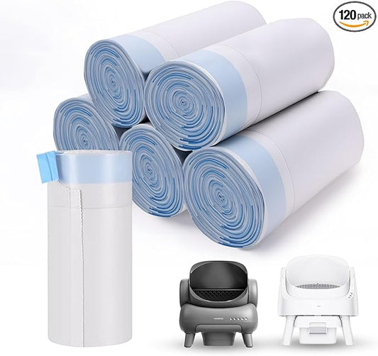 120-Pack Heavy Duty Cat Litter Box Liners for Neakasa & PetPivot Self-Cleaning Boxes