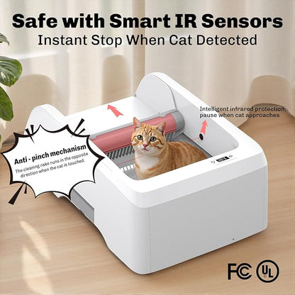 Hands-Free Cat Litter Box: APP-Controlled, Self-Cleaning, Odorless & Safe